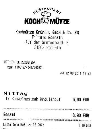 tchm Hffner Kochmtze Restaurant